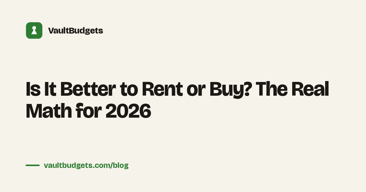 Is it better to rent or buy? A monthly rent payment and a set of homeownership costs compared side by side on paper