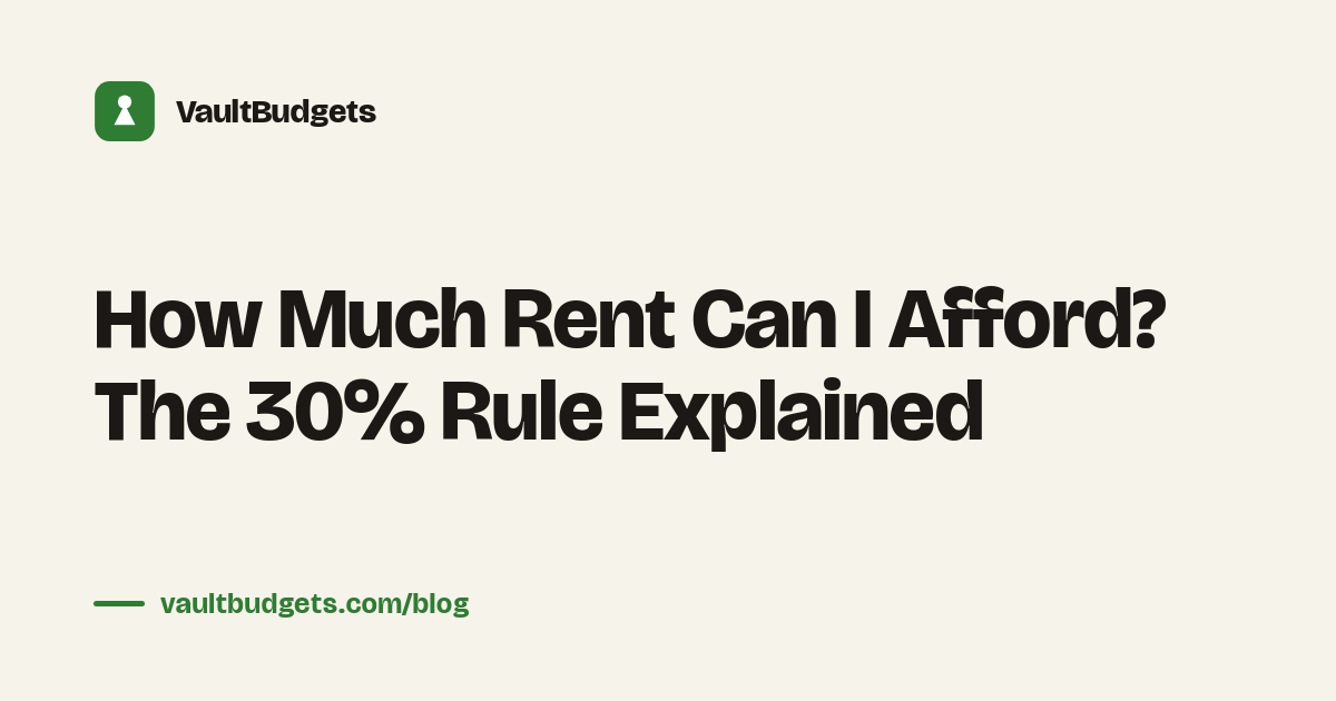 How much rent can I afford: the 30% rule applied across common salaries, showing rent kept under 30 percent of gross income