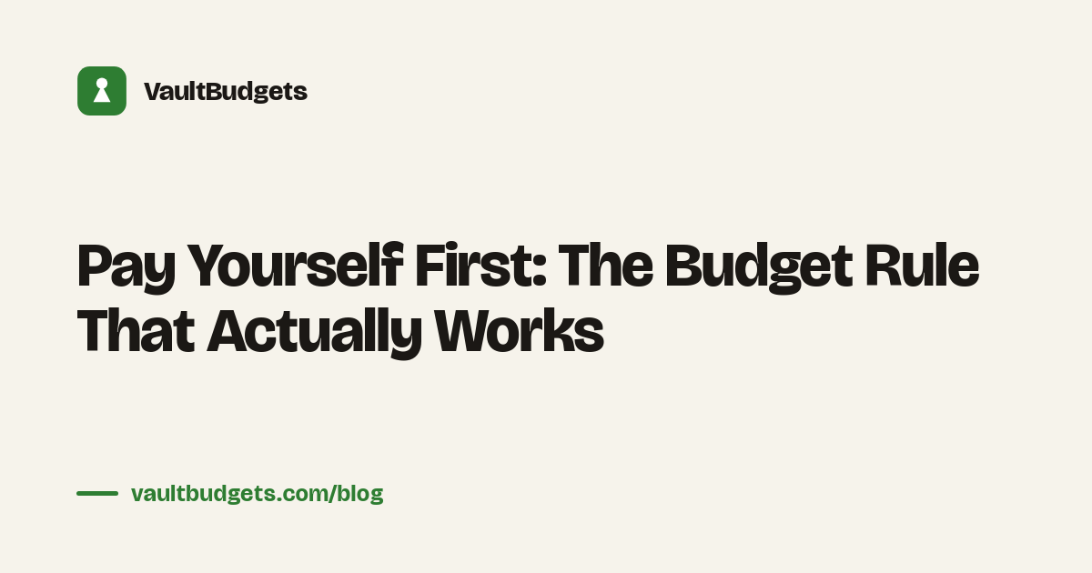 Pay yourself first: an automatic payday transfer moving money into savings envelopes before any spending begins