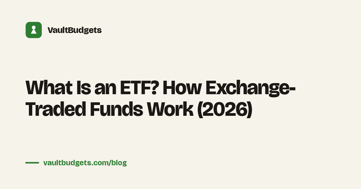What is an ETF: one ticker share holding slices of hundreds of companies, bought any time the market is open and growing for decades
