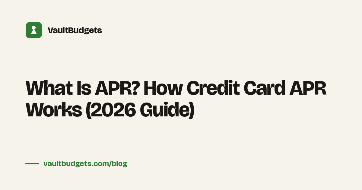 What is APR: a credit card's yearly rate shown as a real cost you can see and budget for